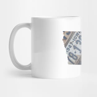 Vintage Iowa License Plates Mug